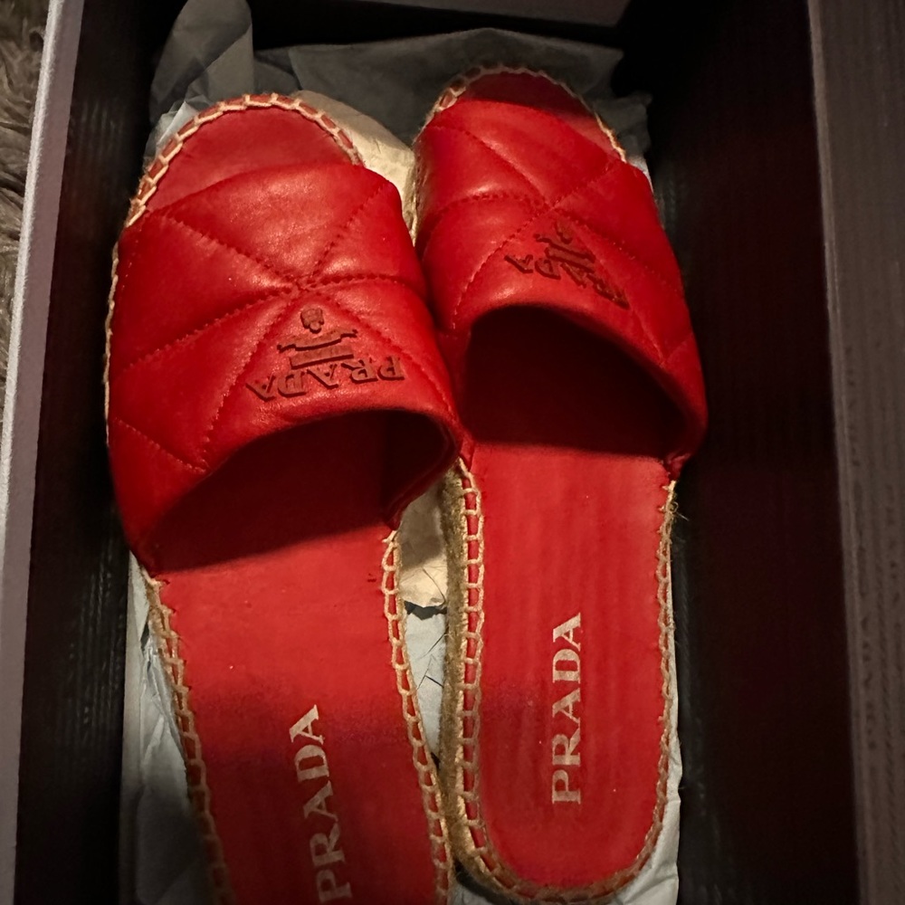 Prada leather Espadrilles Sandals
